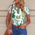 thumbnail image 6 of Salouo Cactus Plants1 for Women's Short Sleeve Bodysuit,Sexy Bodysuits One Piece Round Neck Bodysuit Shapewear Tummy Control-X-Large, 6 of 7