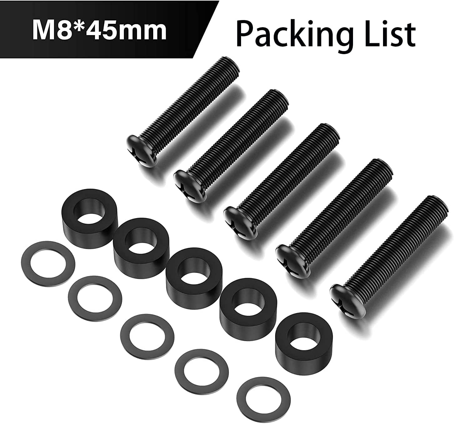 M8 x 45mm VESA Mount Screws Bolts and Washers for Samsung Curved LCD TV  Screws, for LG/Vizio/Philips/Sony Bravia