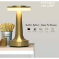 thumbnail image 2 of Qucyy 1PC Gold Portable LED Desk Lamp with Touch Sensor, 3 Brightness Levels, Recrgeable Up to 48 Hours, Decorative Desk Lamp for Outdoor Night Light, Night Light for Bedroom, 2 of 5