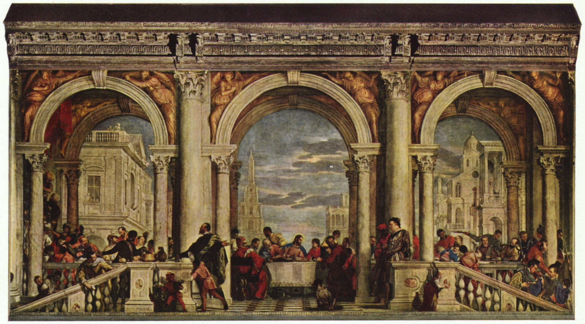 Framed Art for Your Wall Veronese, Paolo Feast in the House of Levi 10 x 13 Frame Walmart