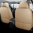 thumbnail image 3 of Tuqiang Car Seat Covers Leather for Mercedes-Benz for CLK320 1999-2009 Airbag Compatible Waterproof Front Rear Cushion Protector Beige, 3 of 7