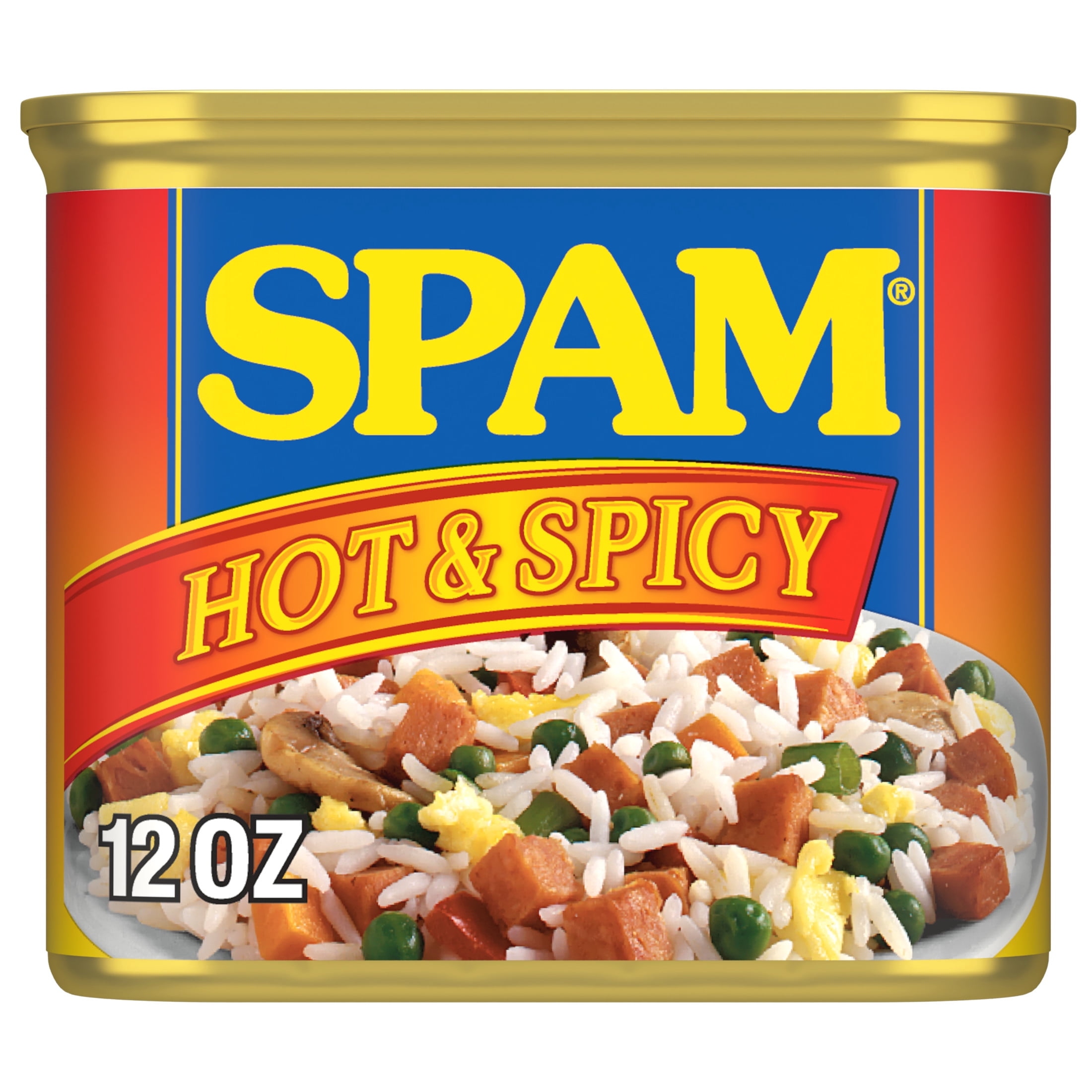(12 pack) SPAM Hot and Spicy, Shelf-Stable, 12 oz Aluminum Can