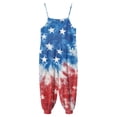 thumbnail image 5 of Splozh Toddler Girl 1-10 Years 4th of July Outfit Baby Girl American Flag Romper Jumsuit Cute Summer Clothes,Dark Blue,9-10 Years, 5 of 5