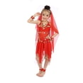 thumbnail image 1 of TZEWGL Belly Dancing Dance Performance Summer Clothes Outfit Sets For Kid 2 Piece Sets For Kids size 4-17T, 1 of 2