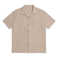 thumbnail image 3 of Maean Mens Big and Tall Shirts Short Sleeve Button down Shirt Summer Beach Tshirts with Pockets, 3 of 7
