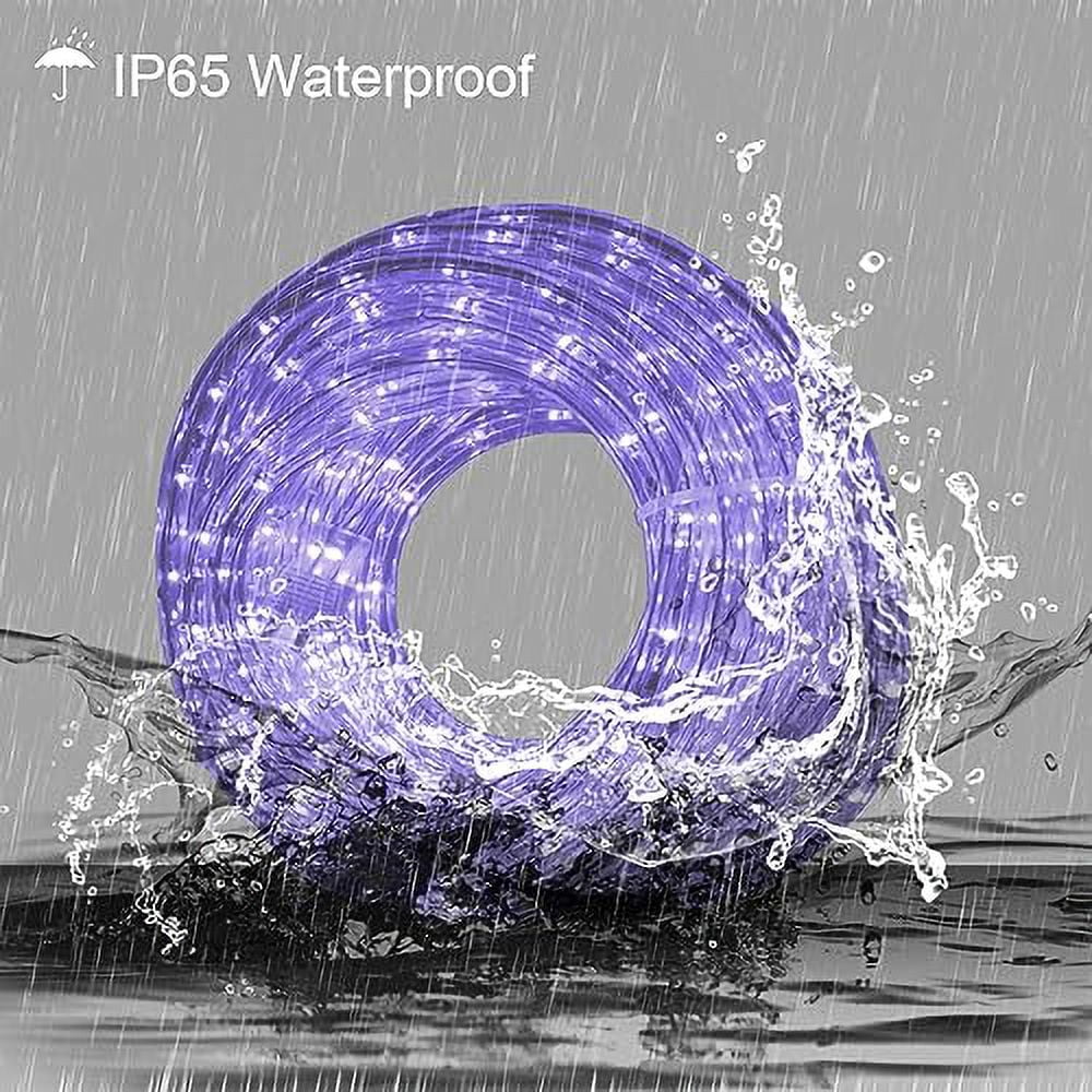 Purple Rope Light with 900 LED Cuttable and Connectable LED Strip Lights Indoor,Waterproof LED Rope Lighting for Patio, Garden, Bedroom, Party, Balcony Deck, Stairs, Christmas Decor