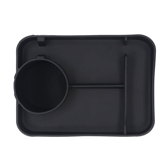 LAZIOEGR Silicone Baby Car Tray – Multifunctional Snack & Drink Holder with Multiple Compartments, Safe & Stable, Black
