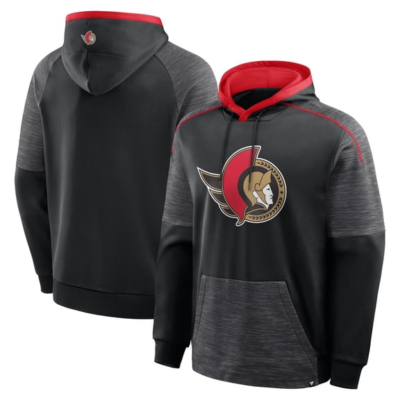 Men's Fanatics Black Ottawa Senators Goaltender Defender Pullover Hoodie