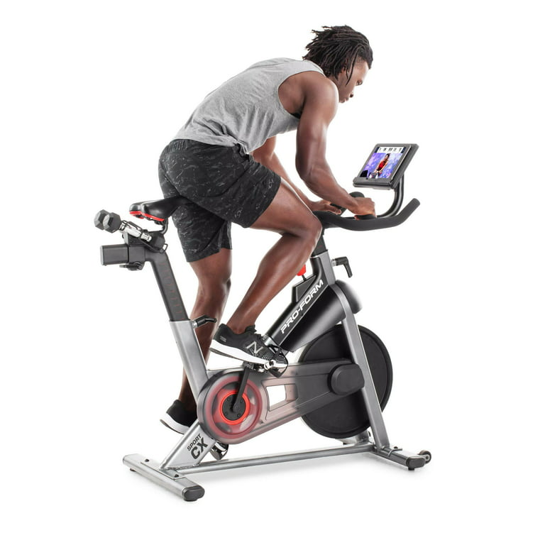 ProForm Sport CX Stationary Exercise Bike with 3 lb. Dumbbells, 30-Day iFIT  Membership for Global Workouts & Studio Classes