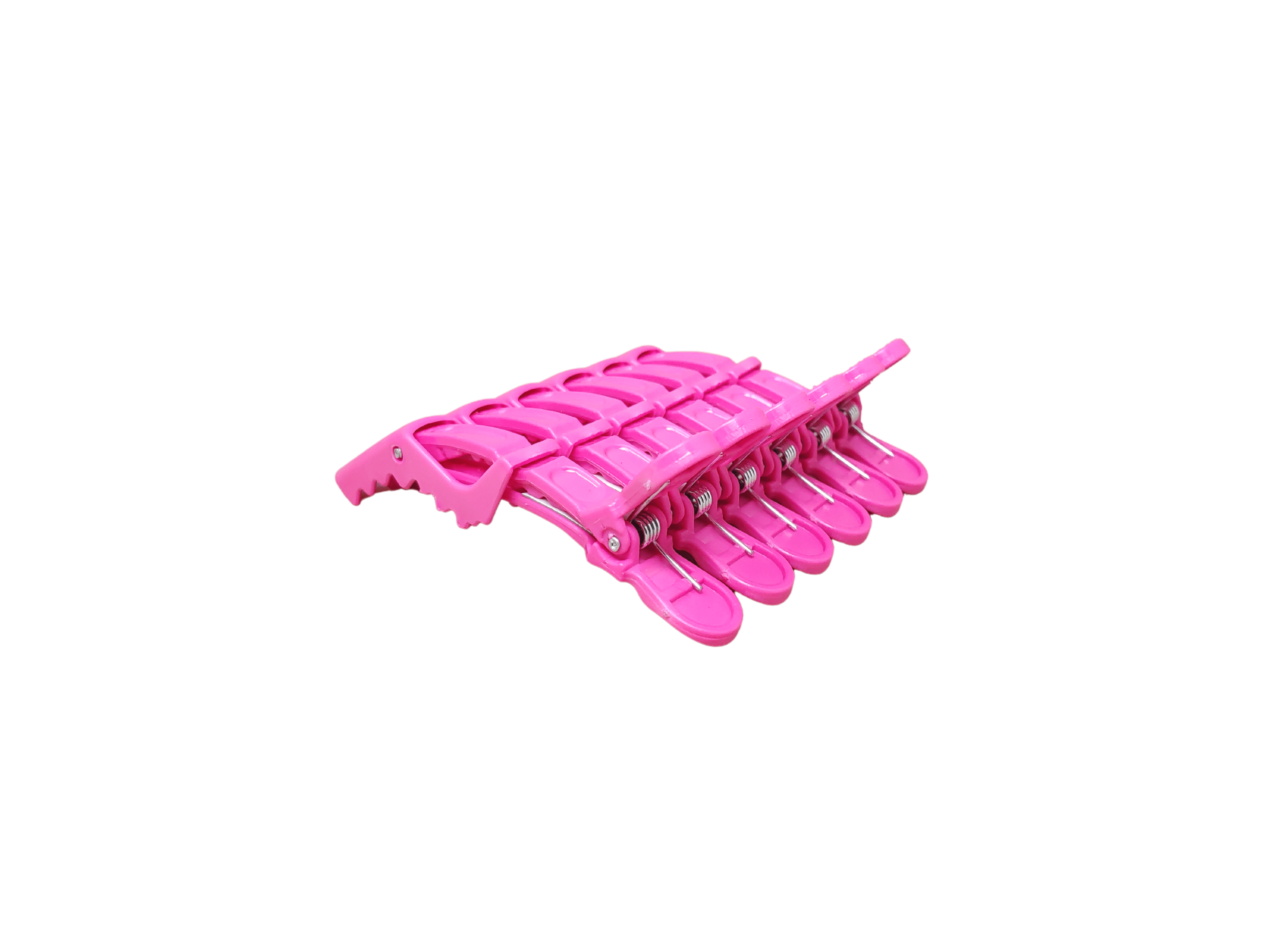 Pink  Gator Non-Slip Grip Hair Clips | Hair Styling and Sectioning Croc Clips| 6 Pack