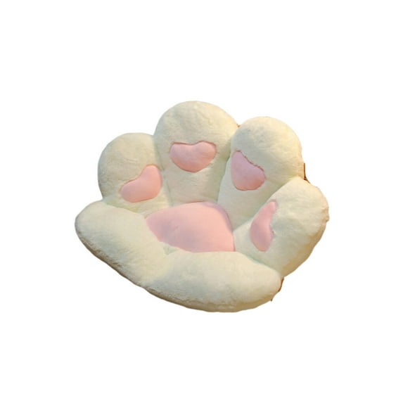 Cat Paw Pillow Seat Cushion Stuffed Plush Sofa Indoor Mattress Lazy Waist Support Winter Chair Pad for Office Home Decor White