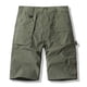 thumbnail image 1 of pstuiky Pantalones cortos para hombre, Pantalones cargo para hombre, de color liso, a la moda, con bolsillos laterales, cintura abotonada y múltiples bolsillos., 1 of 5