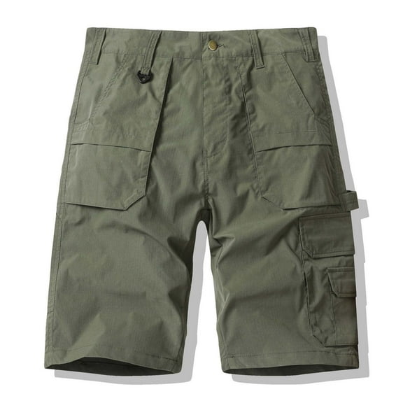 Men's Classic-Fit Chino Shorts Cargo Pants Army Green M