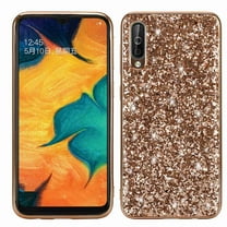 Dteck Case For Samsung Galaxy A10, Luxury Bling Sparkle Hard PC Girls Women Cover Soft TPU Bumper Shockproof Glitter Case, Gold
