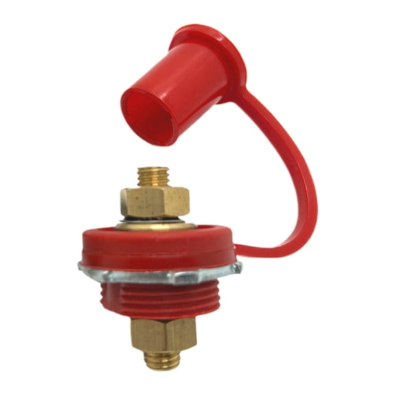 Remote Battery Terminals, 0 8 Inches Remote Battery Stud Jump Post, Battery Bulkhead Connectors with Cover, Versatile Marine Battery Charger Jumper for Car