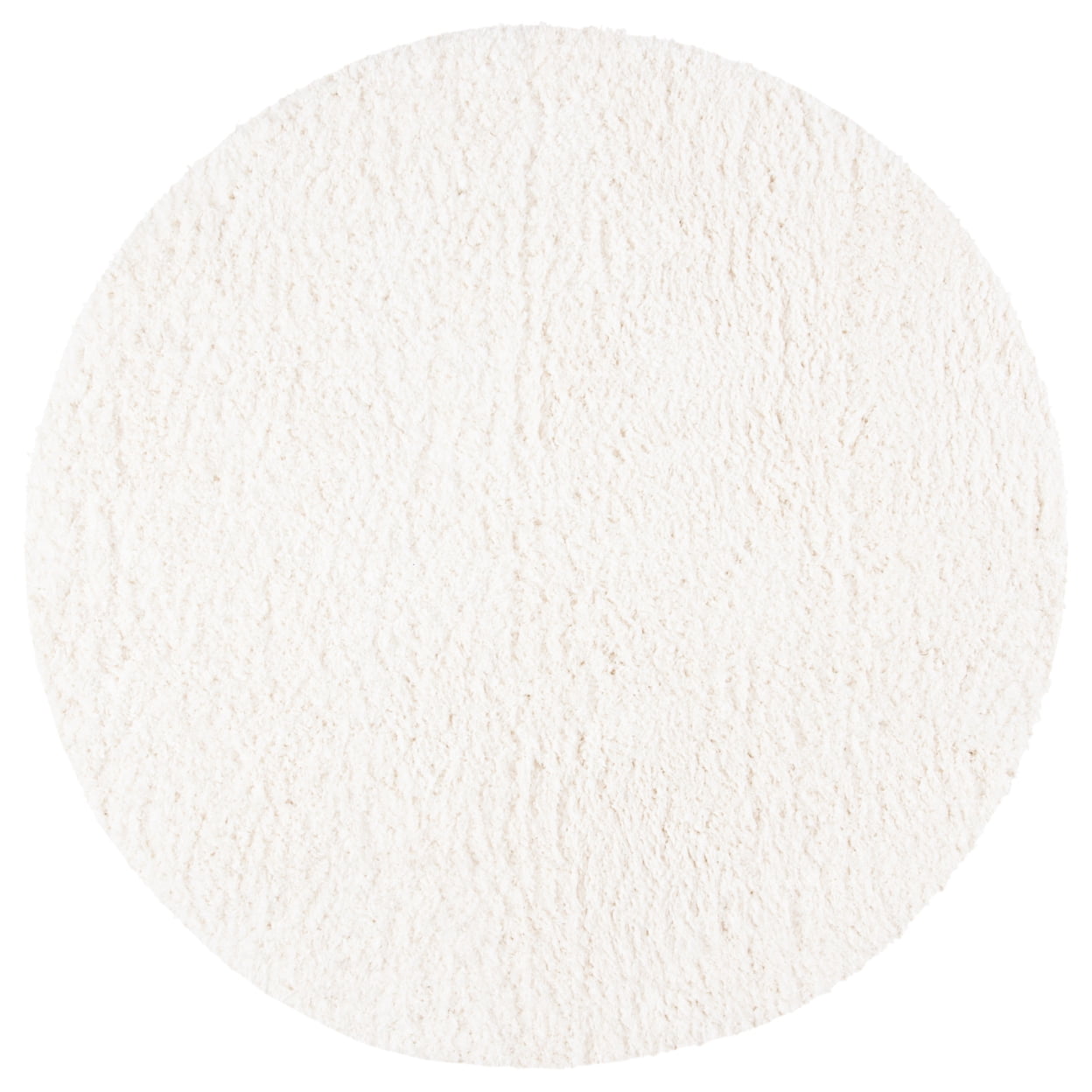 SAFAVIEH Flokati Lavena Solid Polyester Shag Area Rug, Ivory, 5'3" x 7'6"