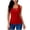 Red, variant on Staron Summer Tank Tops for Women Casual Cross Front Sleeveless Fitted Solid Color Round Neck Camisole Blouse, Beige XL
