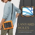 thumbnail image 5 of FJLBDE Case for iPad Air 11 inch (2026 M4/2025 M3/2024 M2), Rugged Shockproof Tablet Cases Cover with Kickstand Shoulder Strap, Orange, 5 of 7