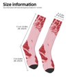 thumbnail image 2 of Gaeub Chaussettes à Motif de Viande Rayée Extensibles Chaussettes Tube Haut pour Hommes Femmes Adolescents, Chaussettes de Softball Soccer pour Randonnée, Sport, 2 of 6