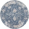 thumbnail image 2 of Rugs Oregon Collection Low-Pile Geometric Blue Area Rug, 5 Ft Round, 2 of 9