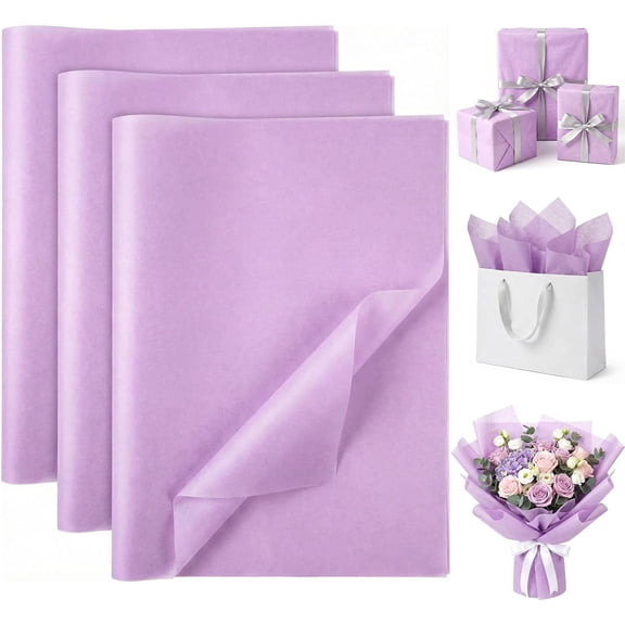 120 Sheets White Tissue Paper Bulk, 14 x 20 Inch Gift Wrapping Paper for Christmas Wedding Birthday DIY Craft Project