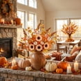 thumbnail image 5 of Halloween Artificial Branches, Fall Maple Leaf Decoration, Thanksgiving Home Decor, Autumn Harvest Accent, Pumpkin Floral Arrangement, Vase Filler Ornament, Seasonal Party Display, 5 of 6