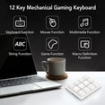 thumbnail image 2 of ZOUSSIQI 12 Key RGB Red Switch Mechanical Gaming Keyboard Type C Wired Portable Compact Mini Keyboard Universal for Computer (White) CA919-20172, 2 of 9
