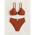 thumbnail image 3 of Elegant Solid 2PCS Bathing Suits For Girls, Sling Top + Brief Swimwear For Pool Beach Holidays Summer Gift, 3 of 5
