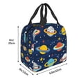 thumbnail image 3 of Sikiie Planets and Stars Lunch Bag for Women & Men Adult Insulated Lunch Box, Food Lunch Containers Lunch Tote Bags for Work, Travel, Outdoor, 3 of 8