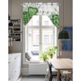 thumbnail image 4 of St. Patrick's Swag Valances for Windows, Curtains Drapes, Lucky Shamrock Green Eucalyptus Floral Farm Wooden Kitchen Window Curtains Over Sink Window Treatment Valance for Bedroom/Bathroom 56"x36", 4 of 5