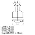 thumbnail image 2 of Candado Cubierto Master Lock Exteriores 1 Paquete con Llave, 2 of 2