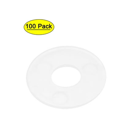 

15mm x 5mm x 1mm Nylon Flat Insulating Washers Spacer Gasket Clear 100pcs
