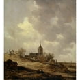 thumbnail image 3 of Jan van Goyen 15x16 Black Modern Framed Museum Art Print Titled - Village Church Seen from the Dunes (1646), 3 of 5