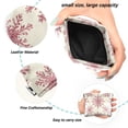 thumbnail image 2 of PU Leather Coin Purse Wallet Compact Water-Resistant Card Cases Money Organizers Elegant Red Snowflakes Pattern, 2 of 7