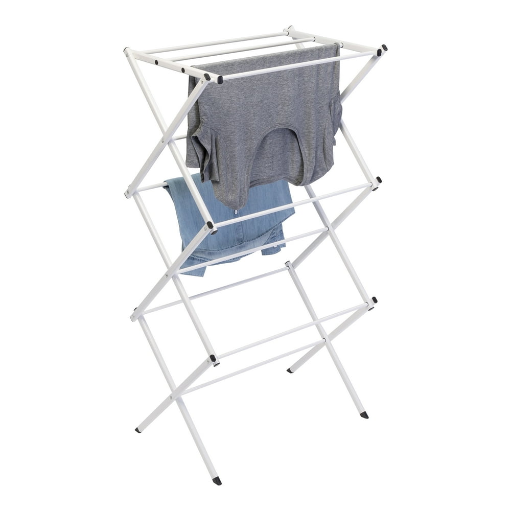 Collapsible Clothes Drying Rack, White