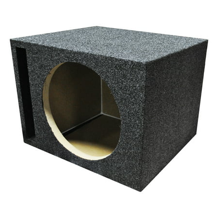Qpower QHD110V Empty Woofer Box Single 10 in. MDF Vented Bass