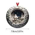 thumbnail image 4 of Fiudx Colgante de Coche de Papá Noel, Decoración Navideña Acrílica 3D, Adorno de Corona Festiva, Perfecto para Árbol y Chimenea, Regalo Navideño para Familiares y Amigos, Juego de 3, 4 of 7