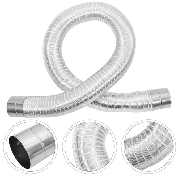 FOMIYES Ventilation Pipe Silver Aluminum Foil Exhaust 1Set 300Cm Length 8Cm Diameter