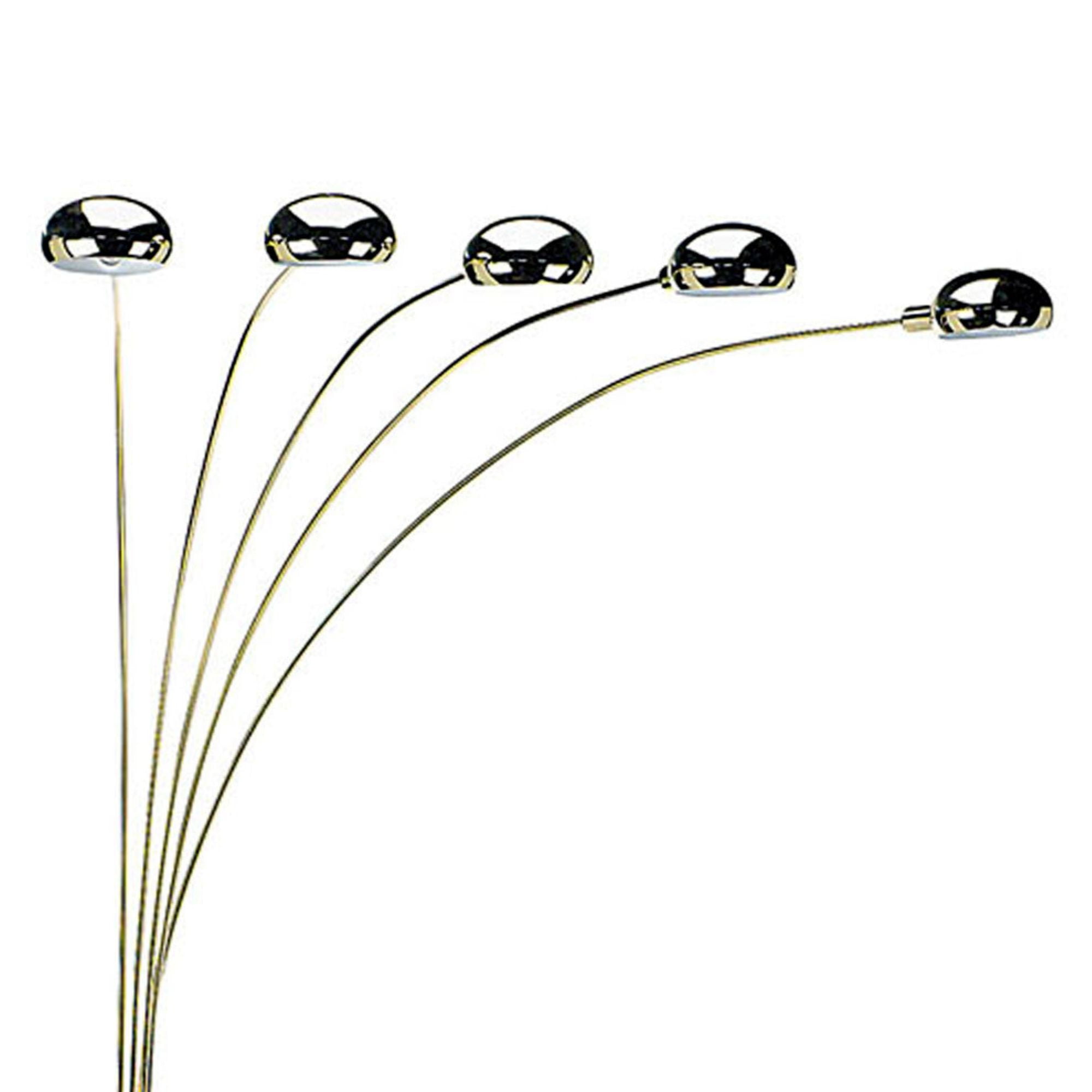 Witaxima 84" Gold Metal Floor Lamp with 5 Adjustable Arms, Polished Brass Finish Standing Light for Living Room