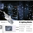 thumbnail image 2 of LED Icicle Lights,300 LED 19.6Ft with 60 Drops,Icicle Christmas Lights,Waterproof Connectable Outdoor String Lights for Holiday,Christmas,Wedding,Party Backdrops Decorations(White), 2 of 6