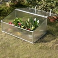 Aluminum Cold Frame Portable Greenhouse Bottomless Flower Box, Plant or