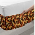 thumbnail image 2 of Kangaroo Bed Skirt, Illustration of Baby Mammals in the Forest with Palm Tree Leaves, Elastic Bedskirt Dust Ruffle Wrap Around for Bedding Decor, 4 Sizes, Pale Orange Rust, by Ambesonne, 2 of 2