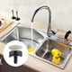 thumbnail image 5 of Bearachild Tapas de lavabo Cubierta de fregadero impermeable Prevención de fugas Cubiertas de anillo a prueba de herrumbre Accesorios de baño Bearachild HA060428-00B, 5 of 6