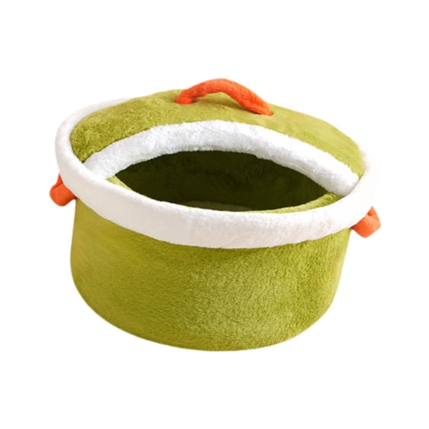 Cama cálida para gatos de invierno, nido cueva suave y cálido para otoño e invierno para gatitos y perros pequeños. S