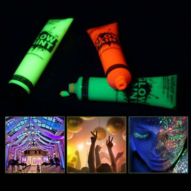 Fusang Glow in the Dark Face Body Paint Washable Neon Face Body