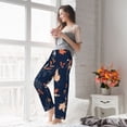 thumbnail image 6 of Picia Autumn Leaves With Blue Womens Soft Woven Cotton Elastic Waistband Sleep Pajama Pant Lounge Sleep Pant With Pockets And Drawstring-X-Large, 6 of 9