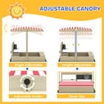thumbnail image 4 of Outsunny Kids Sandbox with Cover, Wooden Sand Box Outdoor, Natural Wood, 4 of 9