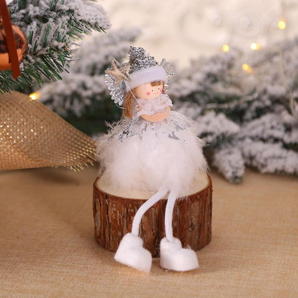 Christmas Angel Plush Doll Toy Xmas Tree Hanging Pendants best Decor Orname K7C6 