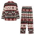 thumbnail image 4 of Kuiaobaty Christmas Snowflake Print Women Pajama Sets Long Sleeve Button Up Sleepwear Xmas Nightwear Soft Pjs Lounge Sets with Tops and Pants Holiday Nightwear, Size M, 4 of 7