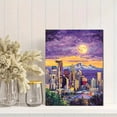 thumbnail image 2 of Seattle Skyline Night Canvas Painting/Wall Art， Perfect for Living Room， Bedroom， Office， Kitchen， and Hotel Decoration., 2 of 8